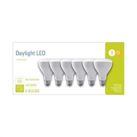 Current GE BR30 E26 (Medium) LED Bulb Daylight 65 Watt Equivalence 6 pk 93098315